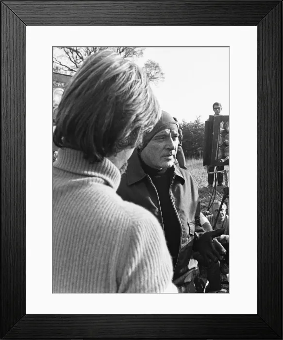 Framed Print : Richard Burton between takes during location filming of The Villain Framed Print : Richard Burton between takes during location filming of The Villain