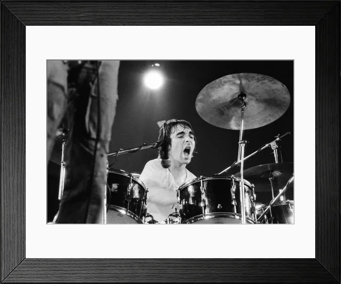 Framed Print : British rock group The Who performing on stage during a concert at the University of