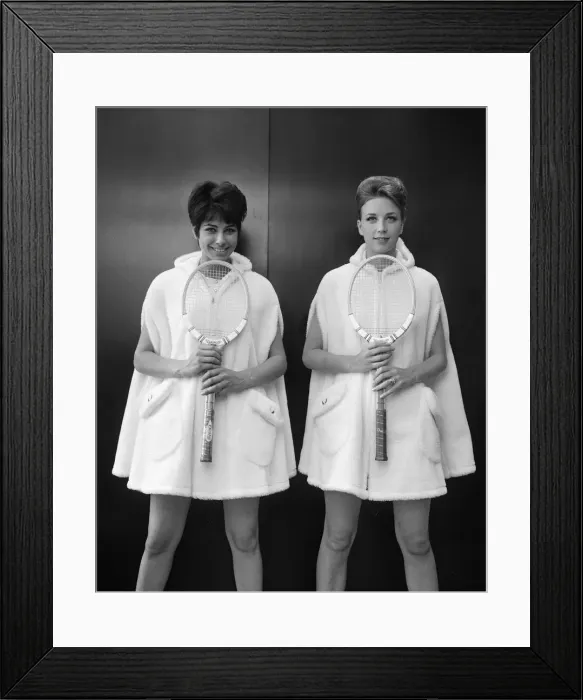 Framed Print : Fashions for Wimbledon Photoshoot. Models displaying a selection of Fred Perry Framed Print : Fashions for Wimbledon Photoshoot. Models displaying a selection of Fred Perry
