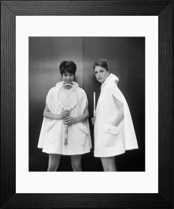 Framed Print : Fashions for Wimbledon Photoshoot. Models displaying a selection of Fred Perry Framed Print : Fashions for Wimbledon Photoshoot. Models displaying a selection of Fred Perry