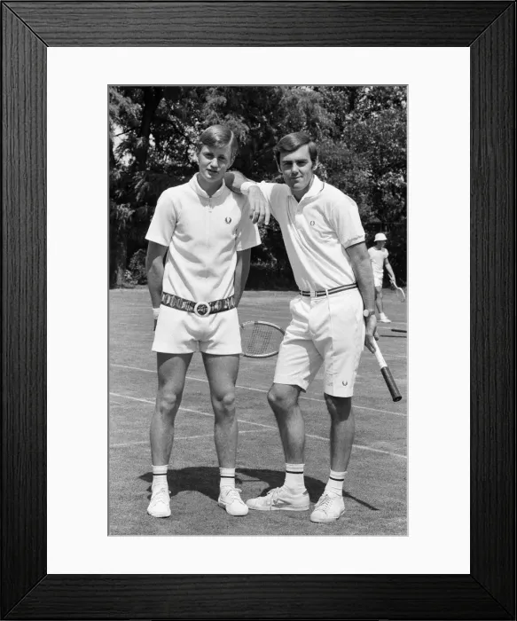Framed Print : Pre Wimbledon at the Hurlingham Club. Unisex fashions by Fred Perry Framed Print : Pre Wimbledon at the Hurlingham Club. Unisex fashions by Fred Perry