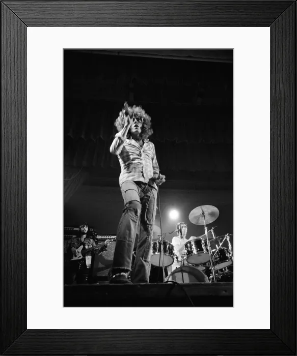 Framed Print : British rock group The Who performing on stage during a concert at the University of Framed Print : British rock group The Who performing on stage during a concert at the University of