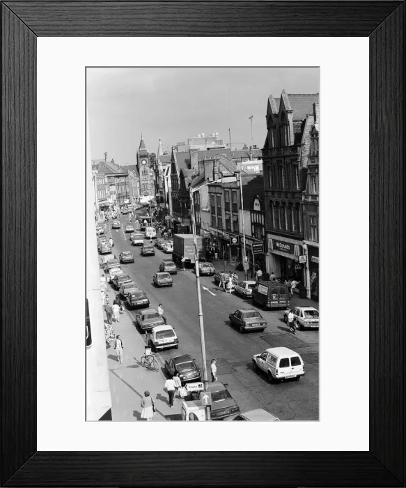Framed Print : A view of Friar Street, Reading. 29th July 1986 Framed Print : A view of Friar Street, Reading. 29th July 1986