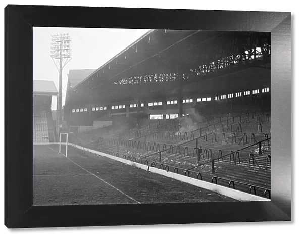 The Kop at Anfield football stadium, the home of Liverpool F. C. December 1966