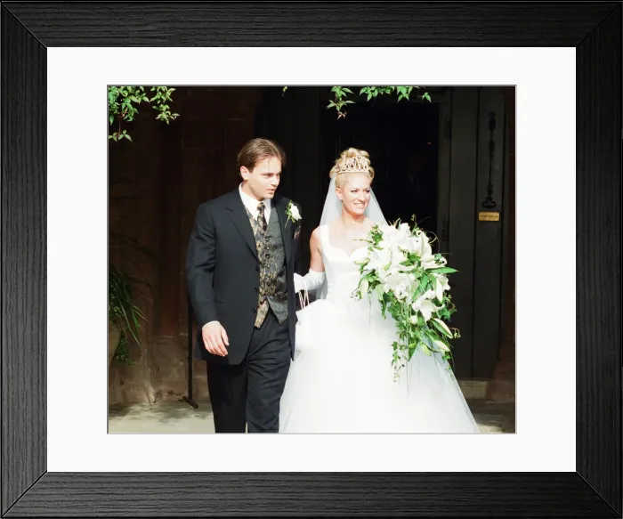 Framed Print : Mark Bosnich weds Sarah Jarret at the Coombe Abbey Hotel, Coventry, Friday 4th June 1999 Framed Print : Mark Bosnich weds Sarah Jarret at the Coombe Abbey Hotel, Coventry, Friday 4th June 1999