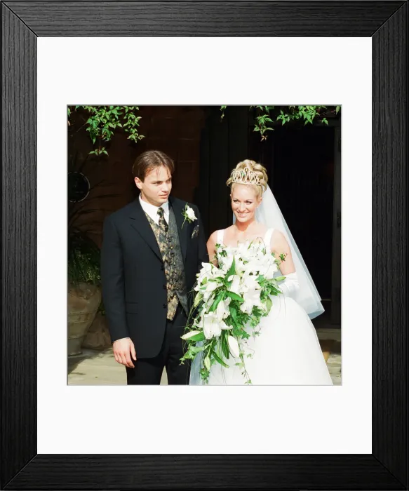 Framed Print : Mark Bosnich weds Sarah Jarret at the Coombe Abbey Hotel, Coventry, Friday 4th June 1999 Framed Print : Mark Bosnich weds Sarah Jarret at the Coombe Abbey Hotel, Coventry, Friday 4th June 1999