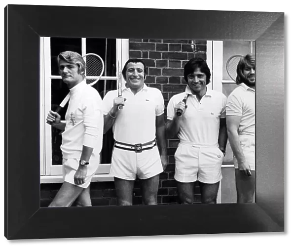 Their tennis may not be up to Wimbledon standard, but this foursome would surely pack