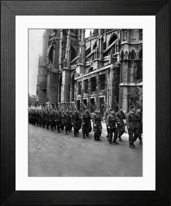 Framed Print : World War Two: Army The privilege honour and distinction of marching through