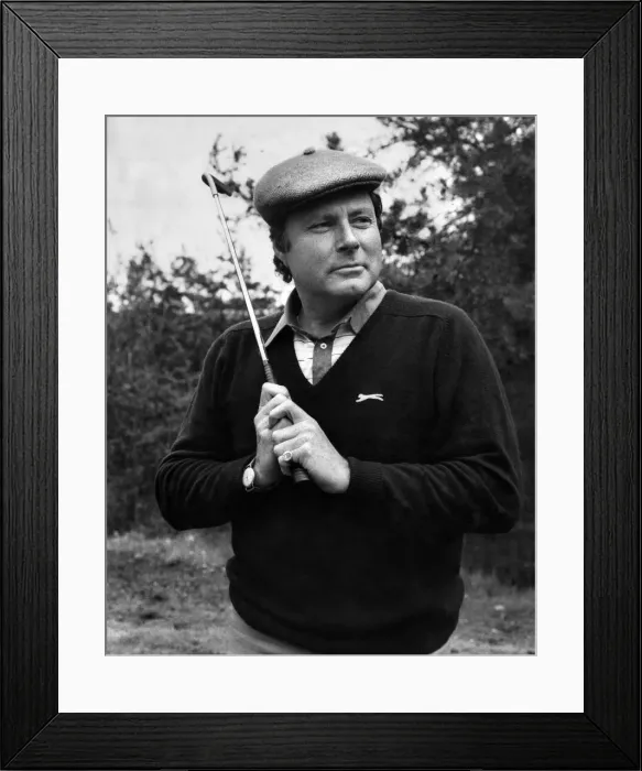 Framed Print : Peter Alliss, BBC TV Commentator and former English professional golfer is releasing his Framed Print : Peter Alliss, BBC TV Commentator and former English professional golfer is releasing his