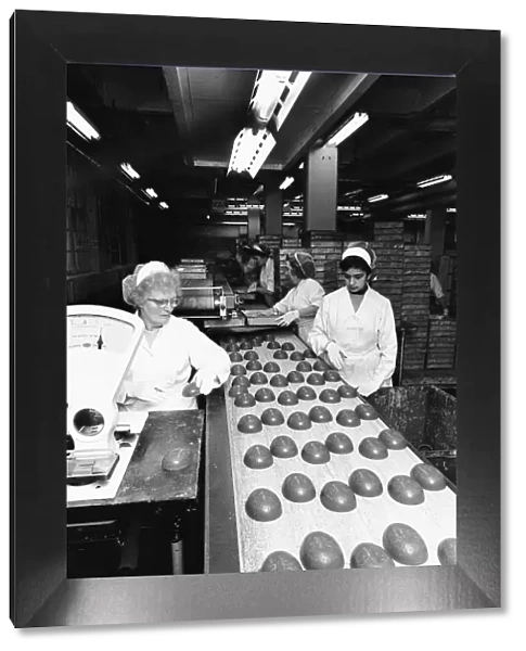 Quality control on the Easter Egg production line at Cadbury