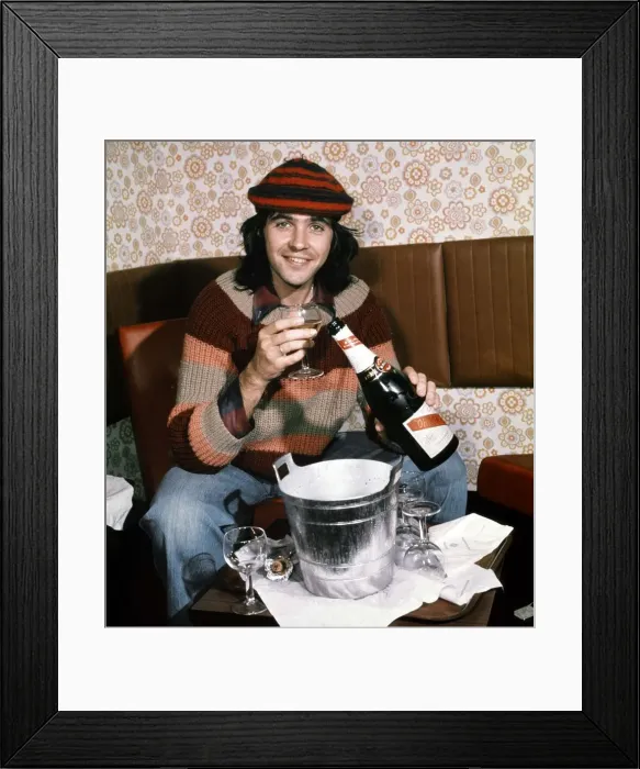 Framed Print : A portrait of David Essex, taken in Scotland, wearing a multicoloured pullover Framed Print : A portrait of David Essex, taken in Scotland, wearing a multicoloured pullover