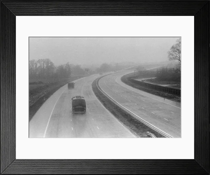 Framed Print : Opening of M4 Motorway 22nd December 1971. With the English section of the motorway Framed Print : Opening of M4 Motorway 22nd December 1971. With the English section of the motorway