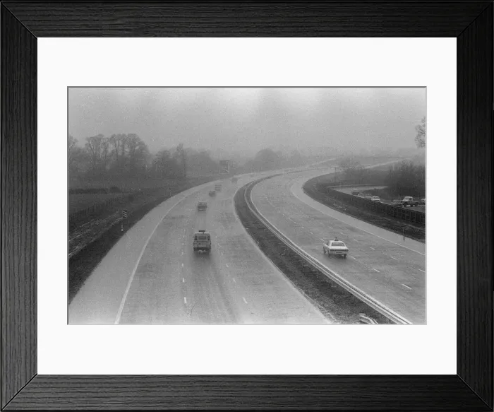 Framed Print : Opening of M4 Motorway 22nd December 1971. With the English section of the motorway Framed Print : Opening of M4 Motorway 22nd December 1971. With the English section of the motorway