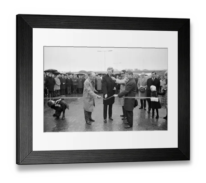 Framed Print : Official Opening of M4 Motorway by Conservative Junior Minister Michael Heseltine Framed Print : Official Opening of M4 Motorway by Conservative Junior Minister Michael Heseltine