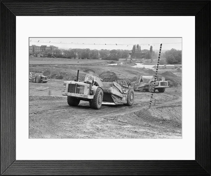 Framed Print : M4 Motorway Construction, June 1970. Reading Framed Print : M4 Motorway Construction, June 1970. Reading