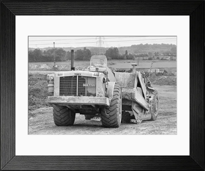 Framed Print : M4 Motorway Construction, June 1970. Reading