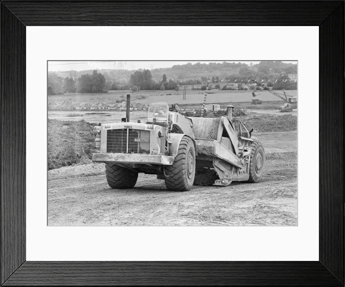 Framed Print : M4 Motorway Construction, June 1970. Reading Framed Print : M4 Motorway Construction, June 1970. Reading