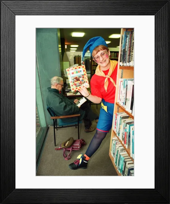 Framed Print : Librarians at Stockton Library have dressed up as characters from well known books Framed Print : Librarians at Stockton Library have dressed up as characters from well known books