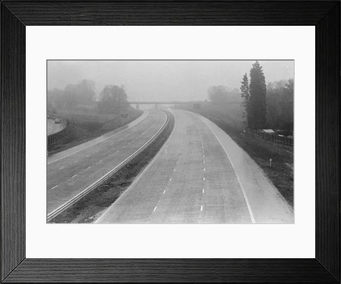 Framed Print : Opening of M4 Motorway 22nd December 1971. With the English section of the motorway Framed Print : Opening of M4 Motorway 22nd December 1971. With the English section of the motorway