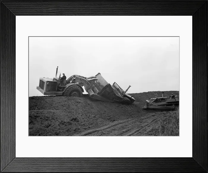 Framed Print : M4 Motorway Construction, June 1970. Near Theale, Reading. Junctions 11 to 12 Framed Print : M4 Motorway Construction, June 1970. Near Theale, Reading. Junctions 11 to 12