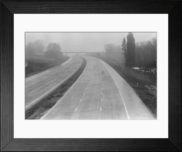 Framed Print : Opening of M4 Motorway 22nd December 1971. With the English section of the motorway