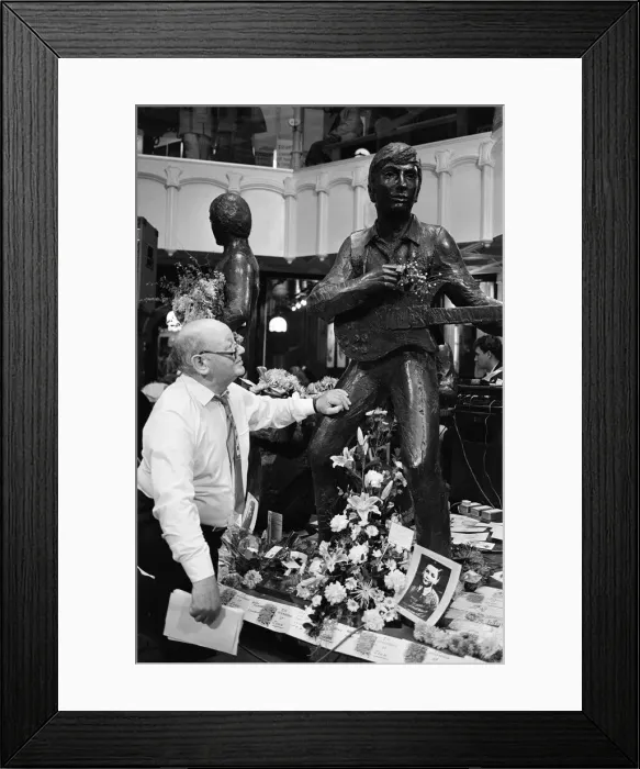 Framed Print : Tributes to John Lennon, on the anniversary of what would have been his 50th birthday Framed Print : Tributes to John Lennon, on the anniversary of what would have been his 50th birthday