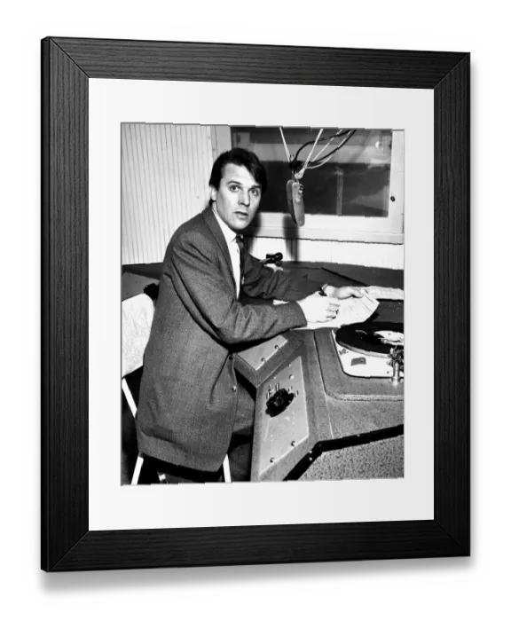 Framed Print : Ships: Atlanta: Colin Nicol. Disc Jockey of Pirate Radio Ship the Atlanta