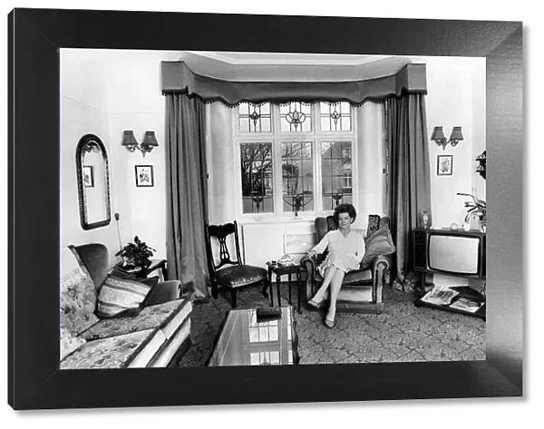 Actress Jean Alexander at home in Southport, in her lounge of her three bedroomed semi