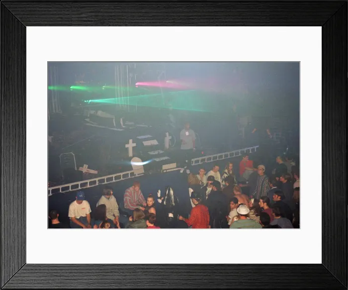 Framed Print : Rave under way at the Astoria in London. Pictures taken: 31st October 1993 Framed Print : Rave under way at the Astoria in London. Pictures taken: 31st October 1993