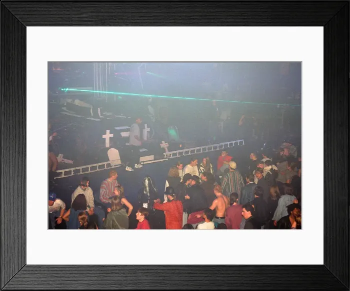 Framed Print : Rave under way at the Astoria in London. Pictures taken: 31st October 1993 Framed Print : Rave under way at the Astoria in London. Pictures taken: 31st October 1993