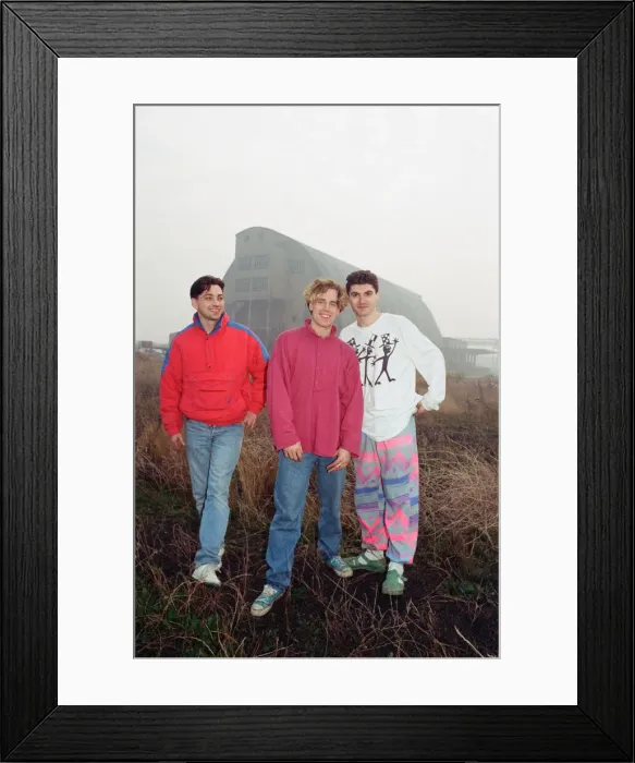 Framed Print : Acid House music fans gather for a party. 10th November 1988