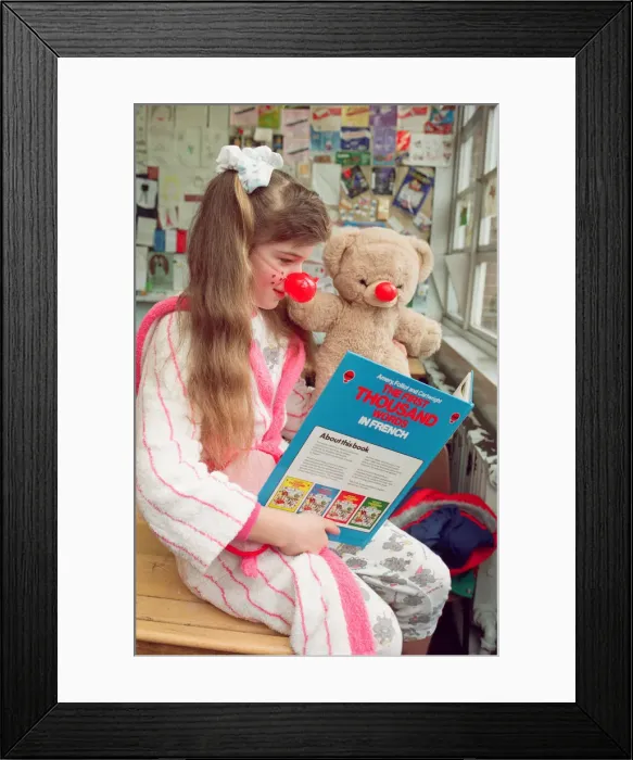 Framed Print : Pupils from Turves Green Girls School in Longbridge who were allowed to dress in night Framed Print : Pupils from Turves Green Girls School in Longbridge who were allowed to dress in night