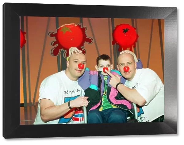 Fred Fairbrass and his brother Richard of Right Said Fred filming Comic Relief filming
