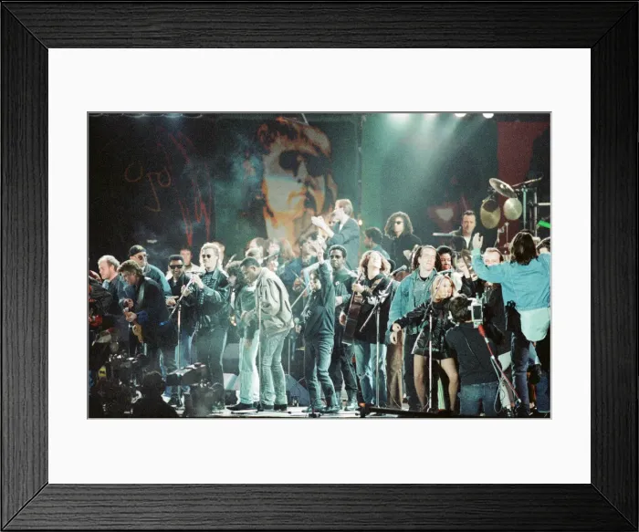 Framed Print : John Lennon Scholarship Concert held at Pier Head, Liverpool. Saturday 5th May 1990 Framed Print : John Lennon Scholarship Concert held at Pier Head, Liverpool. Saturday 5th May 1990