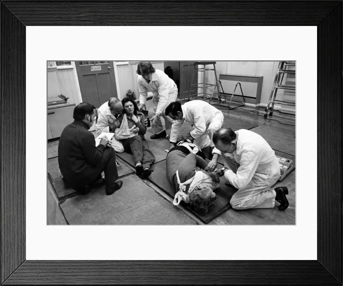 Framed Print : St Johns Ambulance First Aid Training, 6th February 1978 Framed Print : St Johns Ambulance First Aid Training, 6th February 1978