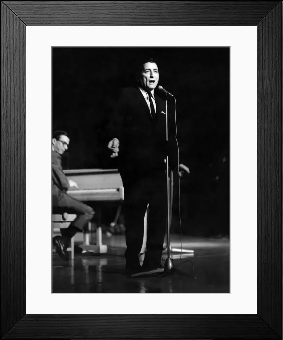 Framed Print : Rehearsals for the Royal Variety show at the London Palladium. Tony Bennett Framed Print : Rehearsals for the Royal Variety show at the London Palladium. Tony Bennett