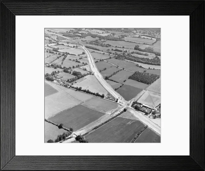Framed Print : M4 Motorway Construction, June 1970. Near Woodley, Wokingham, Berkshire