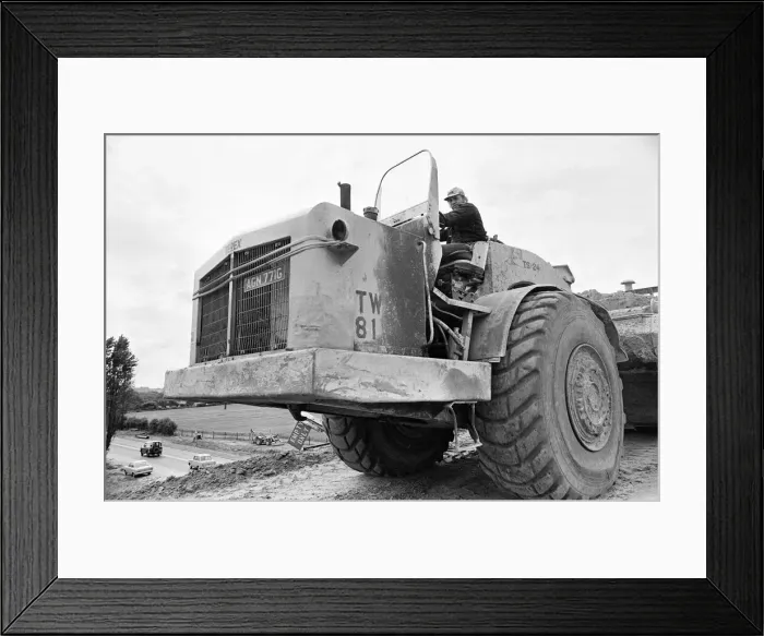 Framed Print : M4 Motorway Construction, June 1970. Reading Framed Print : M4 Motorway Construction, June 1970. Reading
