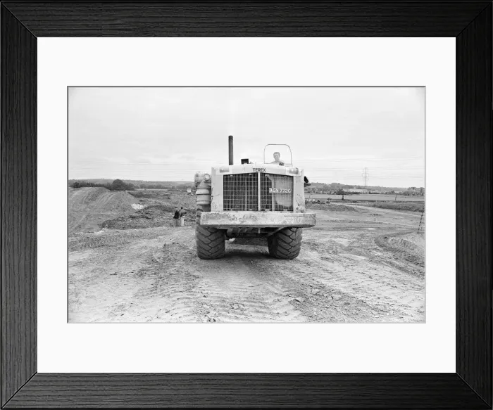 Framed Print : M4 Motorway Construction, June 1970. Reading