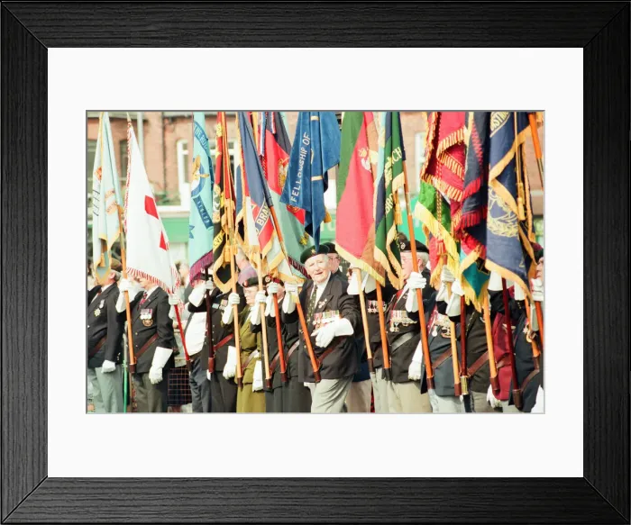 Framed Print : VJ Day Anniversary, Parade to Cenotaph, Middlesbrough, Sunday 20th August 1995 Framed Print : VJ Day Anniversary, Parade to Cenotaph, Middlesbrough, Sunday 20th August 1995