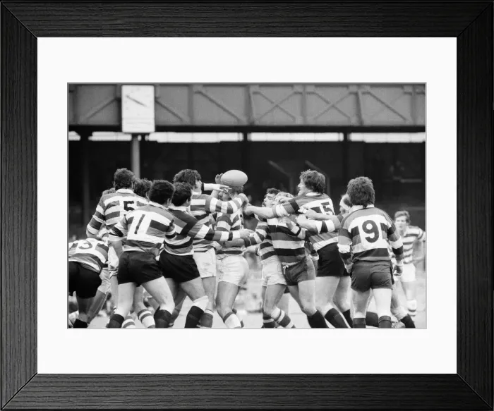 Framed Print : Gosforth 27-11 Waterloo, Rugby Union, John Player Cup final match at Twickenham Stadium Framed Print : Gosforth 27-11 Waterloo, Rugby Union, John Player Cup final match at Twickenham Stadium
