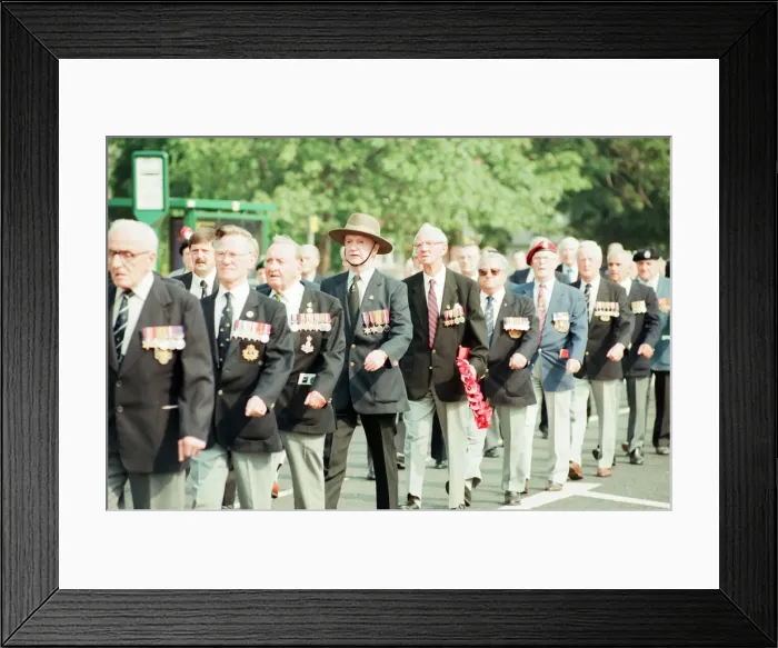 Framed Print : VJ Day Anniversary, Parade to Cenotaph, Middlesbrough, Sunday 20th August 1995 Framed Print : VJ Day Anniversary, Parade to Cenotaph, Middlesbrough, Sunday 20th August 1995