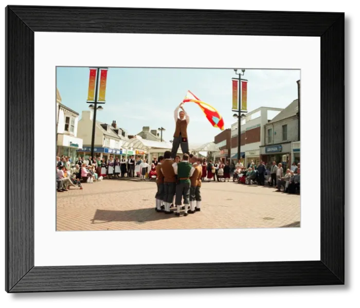 Framed Print : Sword and folklore dancers are converging on the Whitby area for a festival