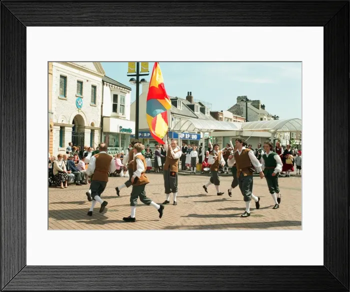 Framed Print : Sword and folklore dancers are converging on the Whitby area for a festival Framed Print : Sword and folklore dancers are converging on the Whitby area for a festival