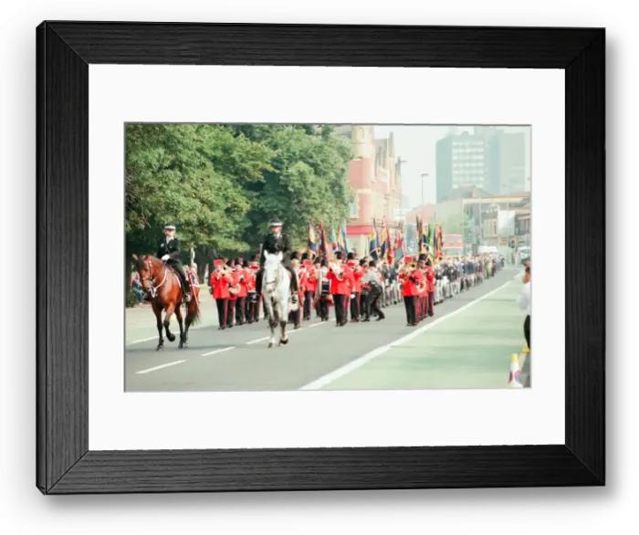 Framed Print : VJ Day Anniversary, Parade to Cenotaph, Middlesbrough, Sunday 20th August 1995 Framed Print : VJ Day Anniversary, Parade to Cenotaph, Middlesbrough, Sunday 20th August 1995