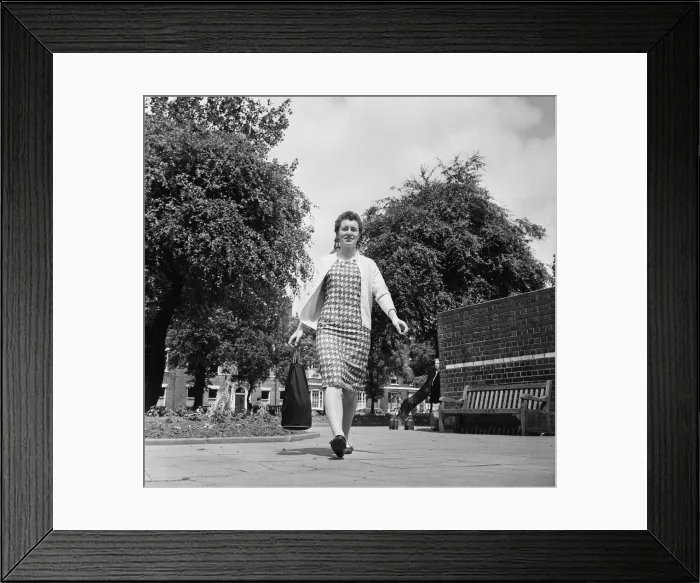Framed Print : 27 year old British female cyclist Beryl Burton pictured in Park Square
