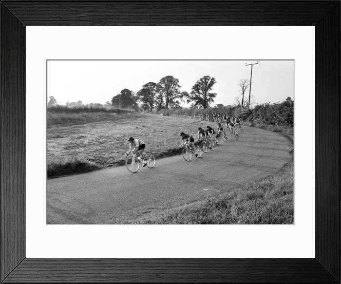 Framed Print : Cycling club in Reading, Berkshire. 11th August 1974 Framed Print : Cycling club in Reading, Berkshire. 11th August 1974