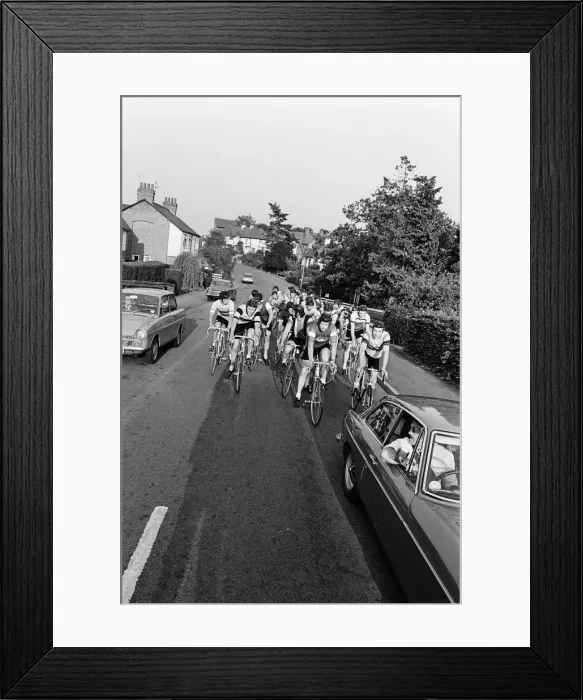 Framed Print : Cycling club in Reading, Berkshire. 11th August 1974 Framed Print : Cycling club in Reading, Berkshire. 11th August 1974