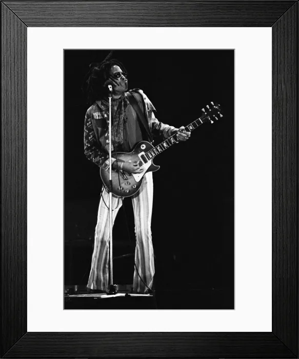 Framed Print : John Lennon Memorial Concert held at Pier Head, Liverpool. Lenny Kravitz performs