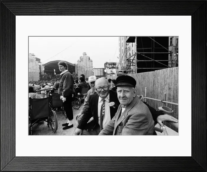 Framed Print : John Lennon Memorial Concert held at Pier Head, Liverpool. 5th May 1990 Framed Print : John Lennon Memorial Concert held at Pier Head, Liverpool. 5th May 1990